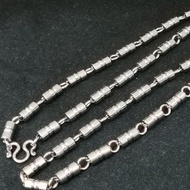 6mm Thickness Stainless Steel With 12mm Short Tubes Link Chain Amulet Necklace L73cm.