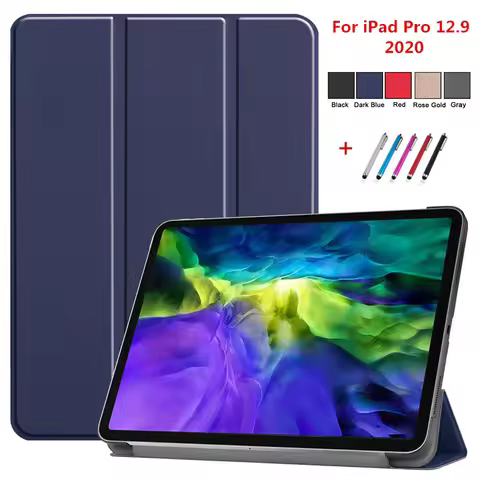 For iPad 4th Gen.12.9 Case 2020 Funda Slim Light Cover Stand Hard Shell Folio Protective Case for iP
