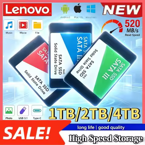 Lenovo 2.5Inch High Speed SSD 4TB 500GB HD 1TB Internal SSD 2TB Solid State Drive For Laptop SSD Not