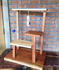 EUCAZA คอนโดแมว Cat Tower ต้นไม้แมว Cat tree สูง80cm คอนโดแมวแบบบันไดสามารถปีนกระโดดเล่นได้มีที่ข่วน