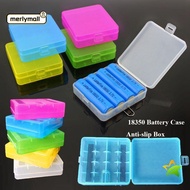 MERLYMALL 18650 Battery Box, Plastic Anti-slip Battery ,  4 AA AA Coloful Battery Box 18350 Battery 