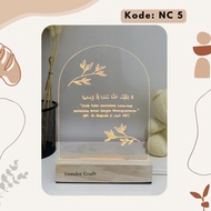 HIASAN DINDING Wall Decoration Bedroom Acrylic LED Bedroom Lamp Acrylic LED Plaque Lamp Motivational