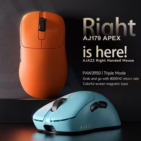 AJAZZ AJ179 APEX PAW3950 30000DPI 8Khz Wireless Gaming Mouse Right Handed Ergonomic Mouse with RGB M