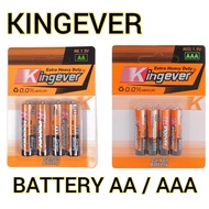 Kingever 2A/3A | AA/AAA Battery Carbon Battery Commonly Used Battery 1.5V Battery (12pcs)