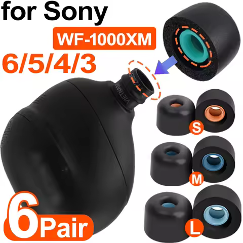 Soft Sponge Earbud Replacement Ear Tips Memory Foam Eartips Earplugs for Sony WF-1000XM6 WF-1000XM5 