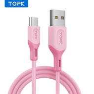 สายไมโคร USB แอนดรอยด์ไมโครยูเอชบีไมโคร USB สายชาร์จ TOPK AINOPE ไมโคร USB สายชาร์จไฟเร็วสำหรับ Android Nylon ใช้ได้กับ Samsung Galaxy S6 J7 Edge Note 5 Kindle