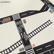 [XYZ] Reusable Cartoon Road Track Stickers ck Road Tape For Party Racing Decor Pre-Pasted Glitter Fi