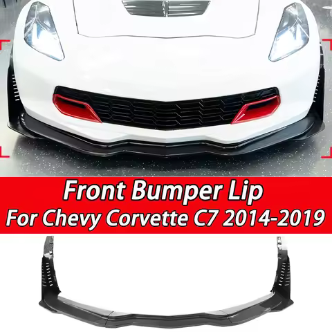 For Chevy Corvette C7 Z06 2014-2019 Stingray Z51 Stage 3 Style Car Front Bumper Lip Side Winglets Sp