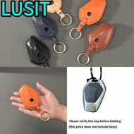 LUSIT Motorcycle Key Cover​, Retro Custom Fit​ ​Leather Key ​, Anti-Scratch Genuine Leather ​Magneti