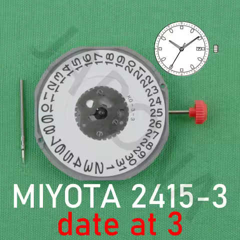MIYOTA 2415 Movement MIYTA 2415-3 Movement MIYOTA JAPONA 2415 CWMJ Standard Movement with Date at 3 