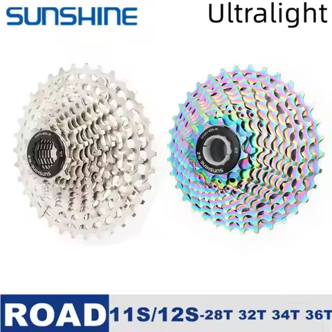 SUNSHINE Ultralight Colorful Road Bike SLR Cassette 11 12 Speed Freewheel 11-28/32/34/36T Gravel Bic