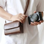 Retro Camera Leather Case With Shoulder Belt For Sony Rx100 Hx99 Hx90 For Canon G5x2 G7x3 G7x2