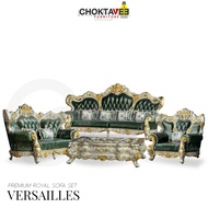 ชุดโซฟาหลุยส์ 4ชิ้น (4+2+1ที่นั่ง+โต๊ะกลาง) Gold Titanium Series รุ่น TSF-LV-SET VERSAILLES [Pick Co