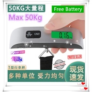 Digital LCD Electronic Luggage Scale 50kg/110lb Portable Hanging Weight Scales Timbang Beg Penimbang