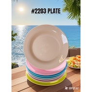 2203 plastic plate 9 inchs manipis round plastic plate