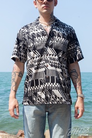 Simple&Raw - เสื้อเชิ้ต BH758 BlueHawaii Shirts (ฺBlack)