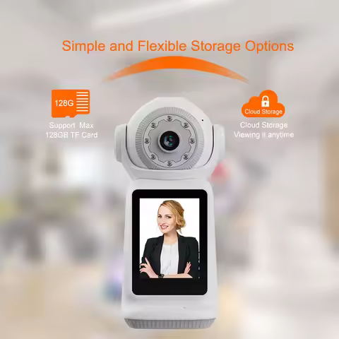 3MP 1296P V380pro APP 2.8Inch Screen One Key Call Video Phone Wireless PTZ IP Dome Camera AI Humanoi