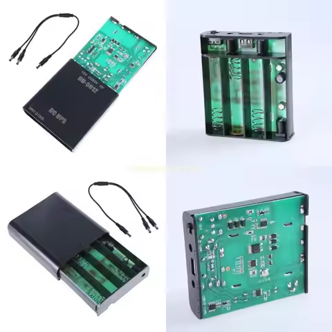 H7BB 3Pcs 18650 5V USB 9V 12V 5.5x2.1mm UPS Power Supply Box for WiFi Router Modem Security Camera (