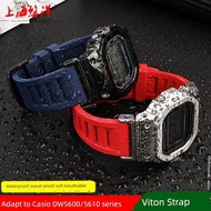 代用GSHOCK卡西歐小方塊改裝氟橡膠DW5600 GWM5610 GWB5600手表帶