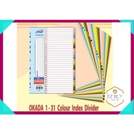 OKADA PAPER INDEX DIVIDER -(1 TO 31)/PAPER INDEX/INDEX DIVIDER