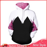Spider-Man: Across The Spider-Verse Cosplay Costume for Girls Women Gwen Stacy Hoodies with Headwear