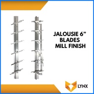 ✯ ▙ ♧ Jalousie Frame 6 Blades for Louver Window 1 Pair