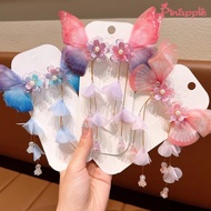 Pinapple  เด็กGradient Bow Hairpinสาวสไตล์โบราณHairpin HeadwearโบราณHanfu Fairyพู่Hairpin