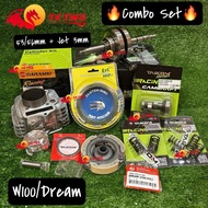 Combo Ex5 Dream RACING Block Spec 53mm 56mm with Crankshaft Jet 3mm and Clutch Spring Clutch Disc Ca