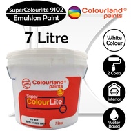 AkzoNobel Colourland Super White Colourlite 9102 7L Emulsion Paint Interior Wall Cat Kapur Putih Din