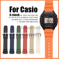 18mm Rubber Watch Strap for Casio W-800H 216H 735H SGW-300H  AE-1200 1300 AQ-S810W Replacement Sport