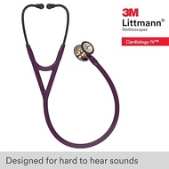 3M Littmann 6239, Cardiology IV™ Stethoscope, High Polish Rainbow Chestpiece, Plum Tube, Violet Stem and Black Headset