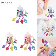 [Cuticate1] Hand Grip Rattle Toys Hand Bells Sensory Toy Hand Rattle Sound for 3 6 9 Month Babies Gi