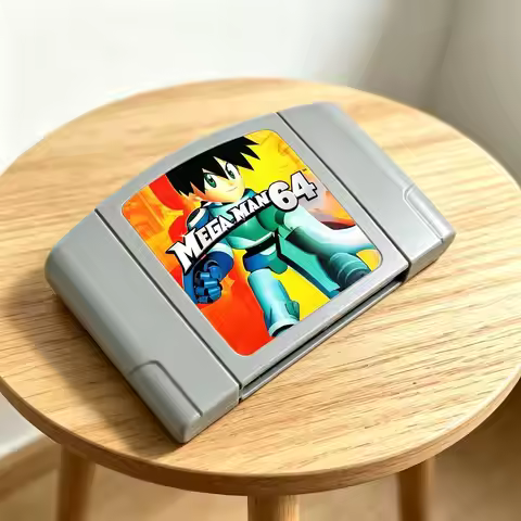 Link 13 Mega Man 64 For N64 Cartridge USA EUR Game Card Tested Working 64 bit Gray Housing Support C