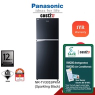 [SAVE 4.0] Panasonic 288L 2 Door ECONAVI Inverter Refrigerator | NR-TV301BPKM NR-TV301BP (Fridge Peti Sejuk Ais 电冰箱