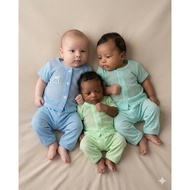 3 set Newborn baby Eyelet Comfortable Pajamas Nightwear Set - JK Kids Mykids Anakku Fiffy Pureen OEM