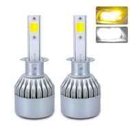 2 PACK ORIGINAL C6 LED Headlight COB Dual Color 2 Colors 3000K 6000K H3