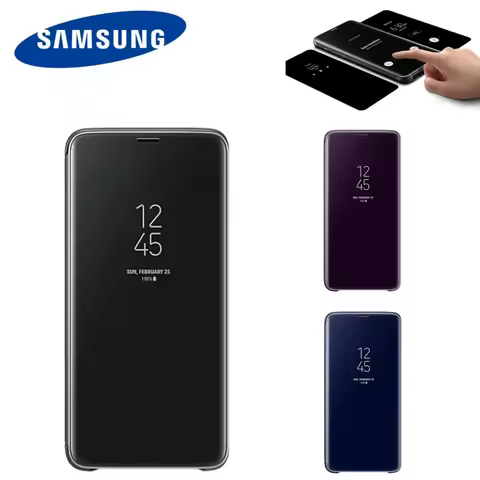 Original Samsung Galaxy Smart LED Leather Case For S10 S10+ Plus S9 Note8 Phone Cover Cases