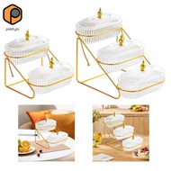 [prettyia] Fruit Bowl Tray Serving Tray Multipurpose Salad Desert Plates with Lid Fruit