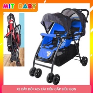 Improved double stroller with super folding back seat smart for baby baobaohao 705