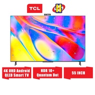 TCL 4K UHD QLED Android Smart TV (55 Inch) Dolby Vision-Atmos Quantum Dot HDR10+ Android TV 55C725