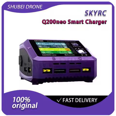 SkyRC Q200neo Smart Charger Quad Channel 200W AC/400W DC Balance Discharger for 1-6S LiPo LiFe LiHV 