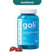 GOLI Ashwagandha Gummies 60s - KSM66 Relieve Stress | Improve Sleep | Plant Based | Relax