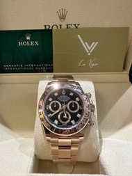 (Sold) Rolex 116505g 玫瑰金黑面鑽石字 not 116505