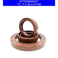 Aftermarket Oil Seal - TC 17x30x6 FKM Brown ( 17 x 30 x 6 ) Heat Resistant
