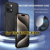 Carbon Fiber Leather Magnetic Case For Vivo Y31d Y 31d Y31 Y21 d Y500i Y500 i VivoY31d Shockproof Ca