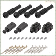 [dreamedge] Male Female Connector Sensor Plug Adapter Plug Clip Kit 1J0973702 1J0973802 6N0906102