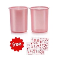 Tupperware Marilyn Rose Gold one touch canister junior 1.25L (2pcs)