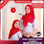 [CLOVER] Bawal Diamond by Aimarra material Chiffon Voile Premium (Chiffon+Cotton) Tudung Square