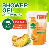 Dettol Shower Gel (900ml Refill Pouch) ]Twin Pack] Mandian Dettol Sabun Mandi Dettol