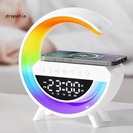 DRO_ Led Wireless Speaker Nightstand Lamp with Speaker G-shaped 15w Wireless Bluetooth 5.2 Speaker w